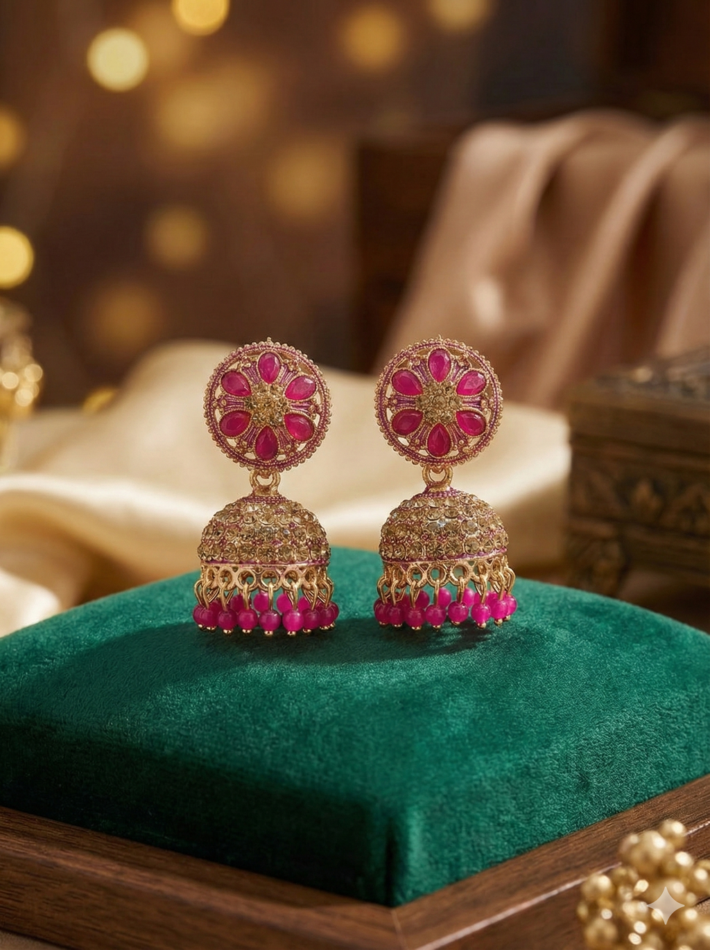 Classic Floral Dome Jhumkas