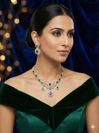 Green AD Necklace Set – Bridal / Party Wear