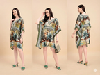 Tropical Paradise Printed Short Kaftan