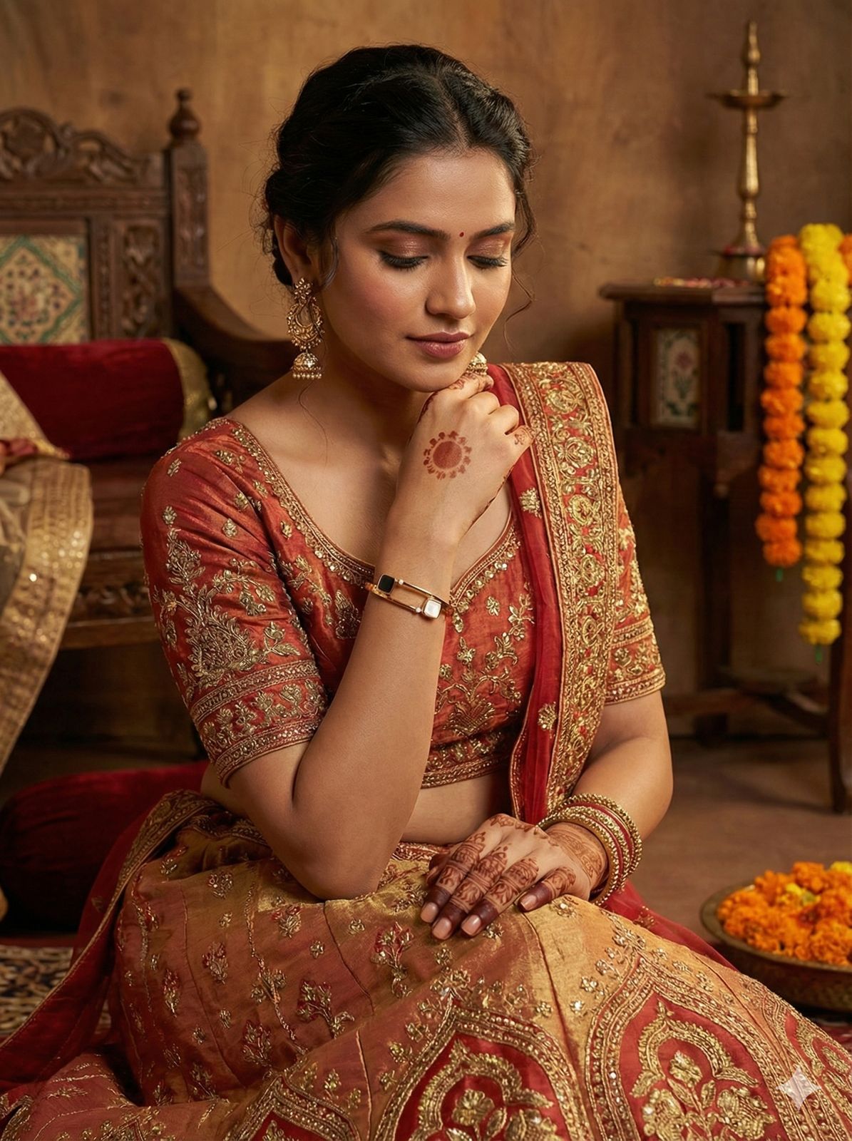 Dual Charm Enamel Oval Bangle – Hinge Lock