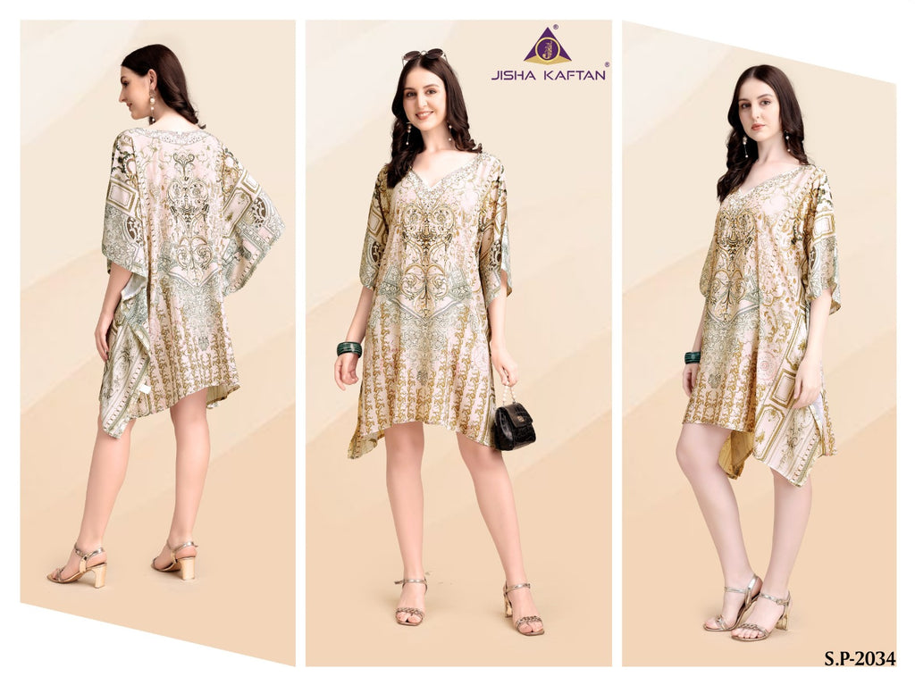 Elegant Designer Printed Kaftan