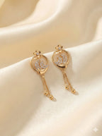 Floral Wave Dangler Earrings