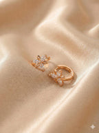 Elegant Floral AD Hoop Earrings